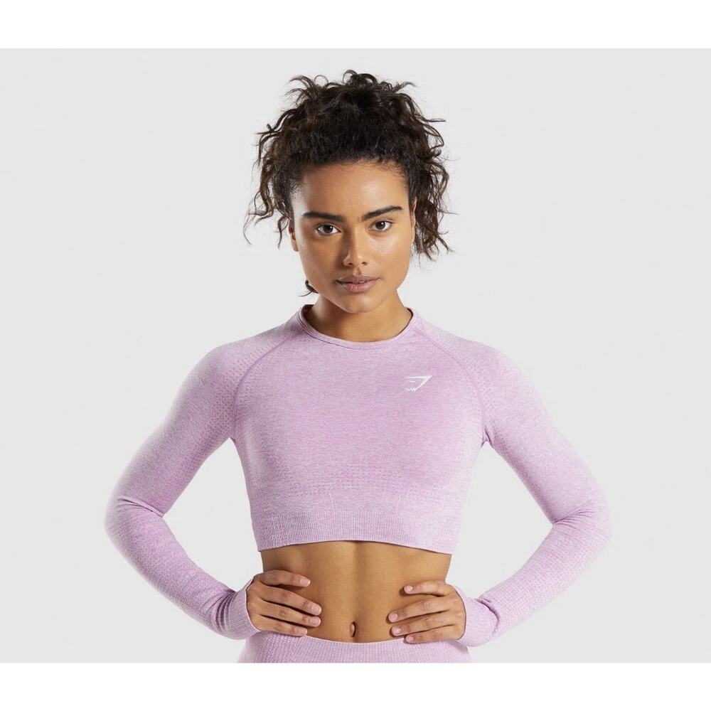 Pink/Purple Gymshark Vital Seamless Long Sleeve Top Size XS